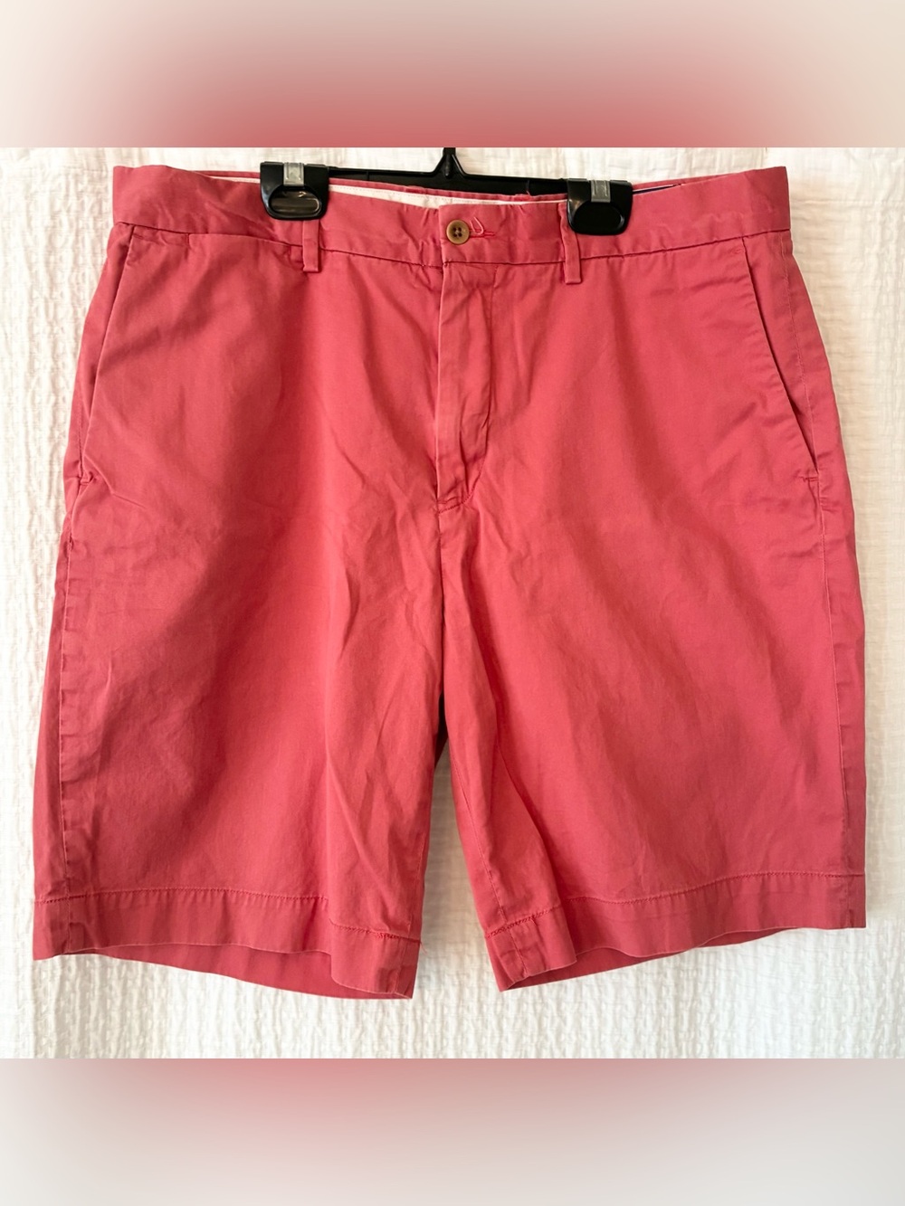 Polo by Ralph Lauren Coral Pink Flat Front Cotton Shorts